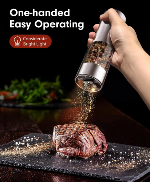 AutoSpice Salt & Pepper Grinder (2 Grinders)