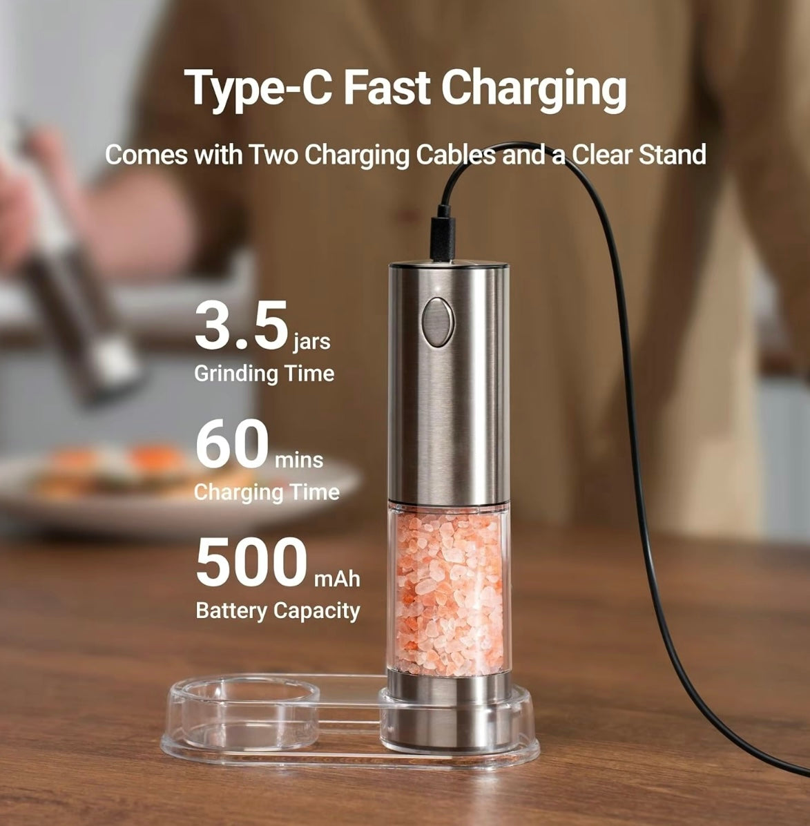 AutoSpice Salt & Pepper Grinder (2 Grinders)