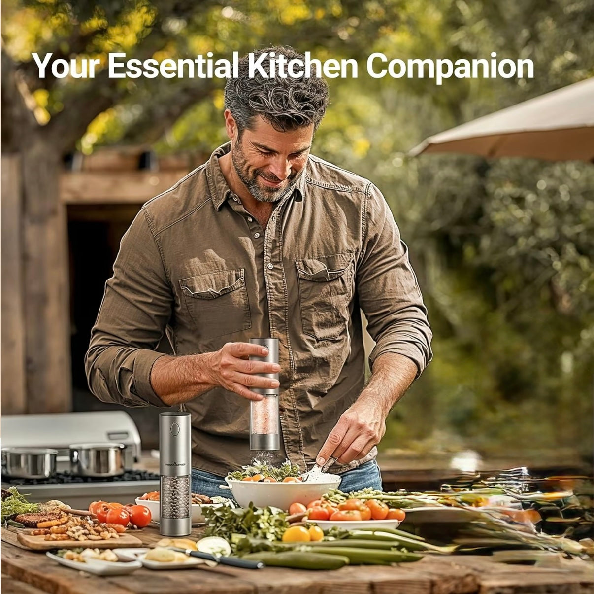 AutoSpice Salt & Pepper Grinder (2 Grinders)